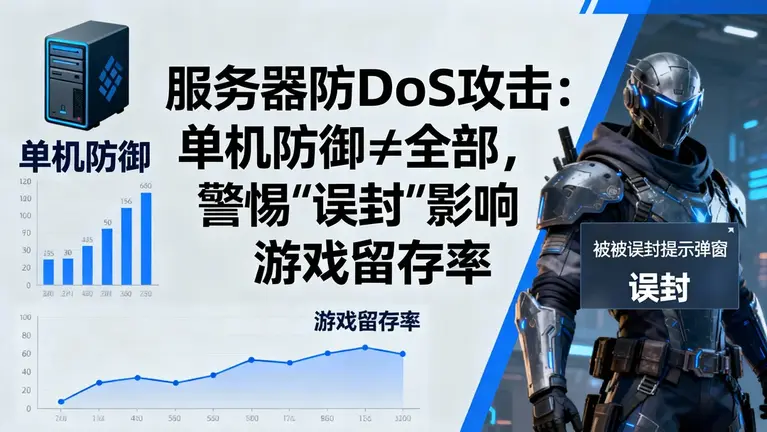 服务器防DDoS攻击只看单机防御？小心“误封”搞垮你的游戏留存率