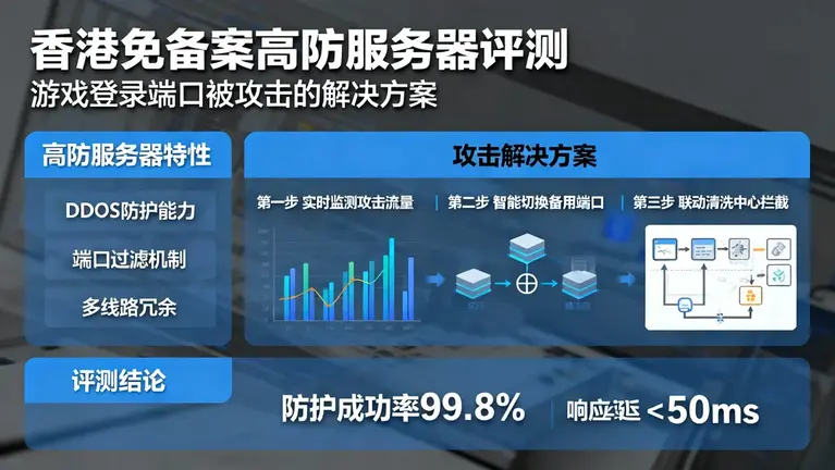 香港免备案高防服务器评测：直面游戏登录端口被攻击的终极解决方案