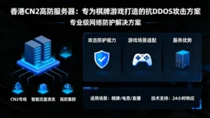 香港CN2高防服务器：专为棋牌游戏打造的抗DDOS攻击方案