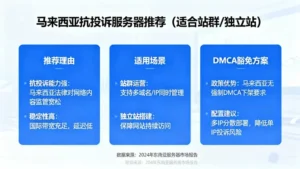 马来西亚抗投诉服务器推荐，适合站群和独立站的DMCA豁免方案