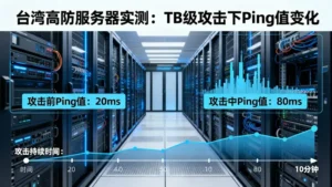 台湾高防服务器实测：防御TB级攻击时，Ping值会增加多少？