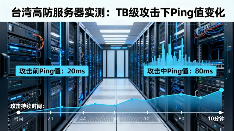 台湾高防服务器实测：防御TB级攻击时，Ping值会增加多少？
