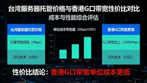 台湾服务器托管价格与香港G口带宽对比，哪个性价比高？