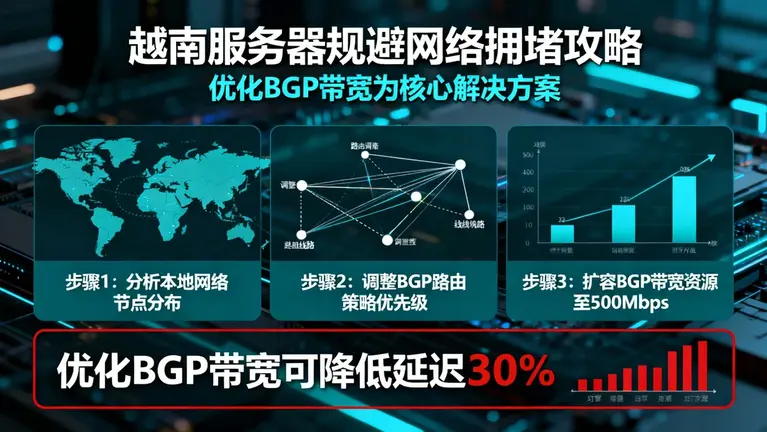 越南服务器如何规避网络拥堵？优化BGP带宽是关键
