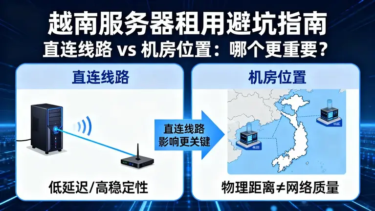 越南服务器租用避坑：为什么直连线路比机房位置更重要