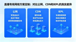 直播专线网络方案定制：对比公网、CDN和IEPL的真实差异