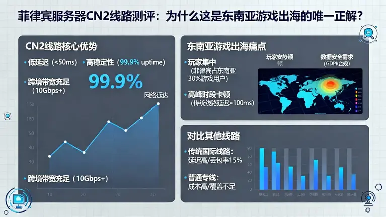菲律宾服务器CN2线路测评：为什么这是东南亚游戏出海的唯一正解？