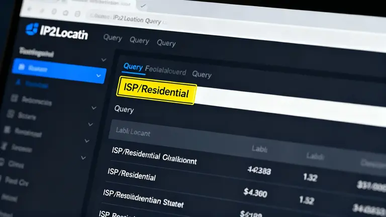 IP2Location的查询，显示“ISP/Residential”