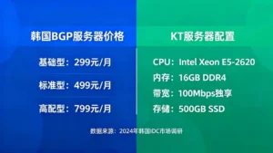 韩国BGP服务器价格与KT服务器配置对比