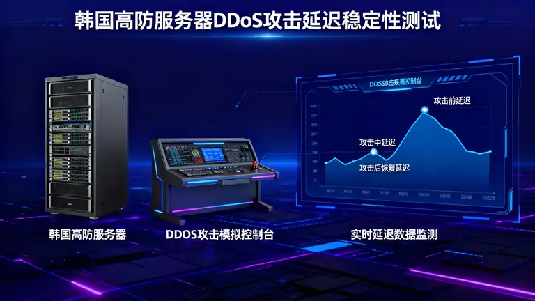 韩国高防服务器在DDoS攻击下的延迟稳定性测试
