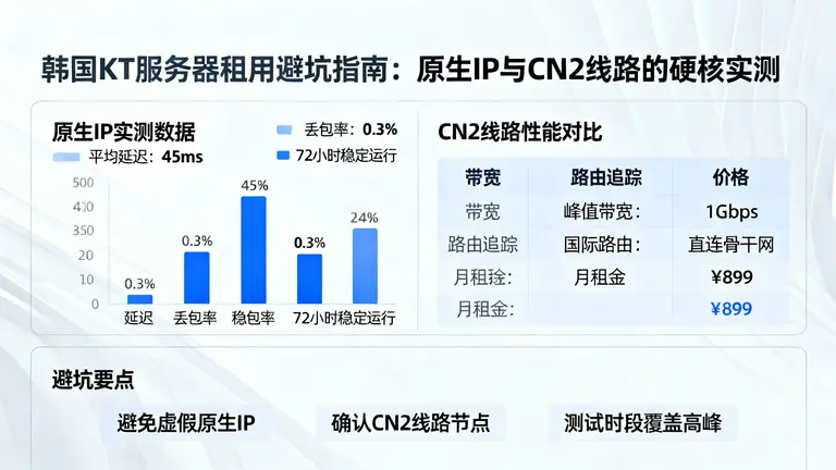 韩国KT服务器租用避坑指南：原生IP与CN2线路的硬核实测