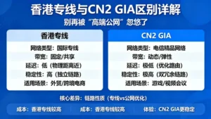 香港专线和CN2 GIA的区别详解：别再被“高端公网”忽悠了