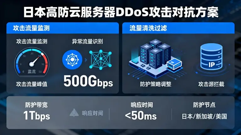 日本高防云服务器的“近源清洗”如何跑赢DDoS攻击？