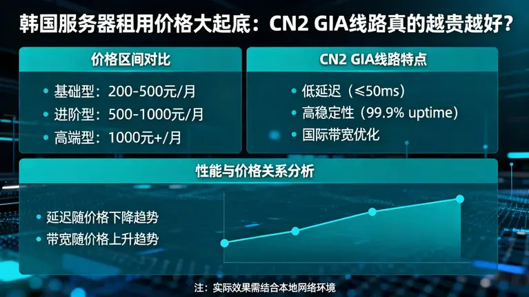 韩国服务器租用价格大起底：CN2 GIA线路真的越贵越好？