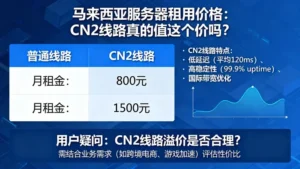 马来西亚服务器租用价格：CN2线路真的值这个价吗？
