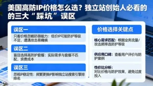 美国高防IP价格怎么选？独立站创始人必看的三大“踩坑”误区