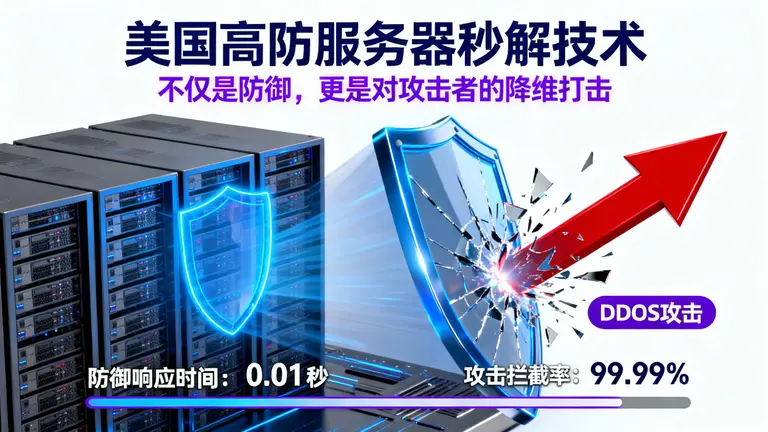 美国高防服务器秒解技术：不仅是防御，更是对攻击者的降维打击