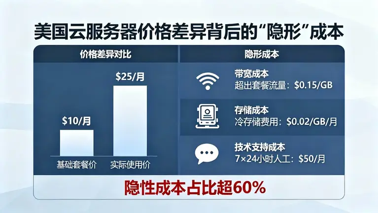 美国云服务器价格差异背后的“隐形”成本