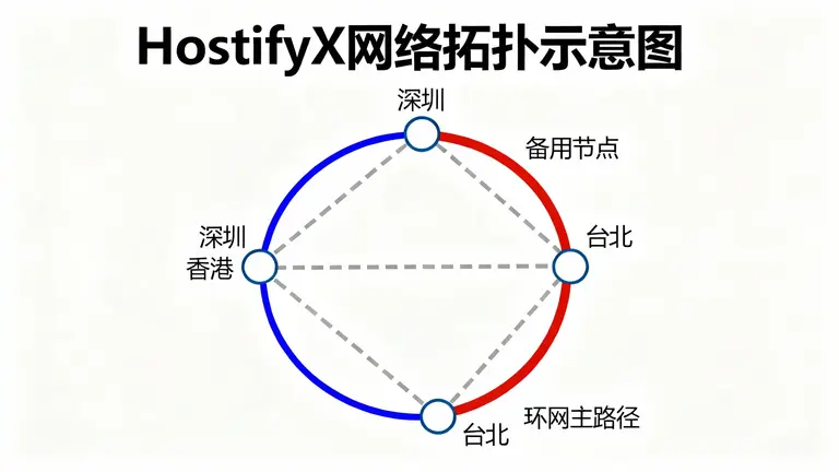 深圳-香港-台北的环网路径