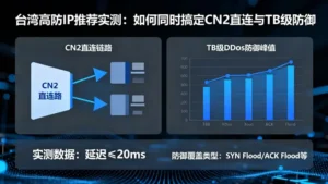 台湾高防ip推荐实测：如何同时搞定CN2直连与TB级防御？