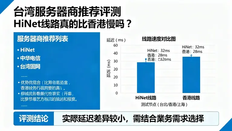 台湾服务器商推荐评测：HiNet线路真的比香港慢吗？