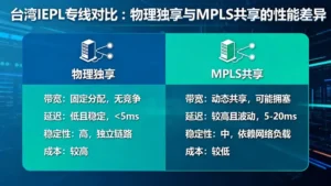 台湾IEPL专线对比：物理独享与MPLS共享的性能差异