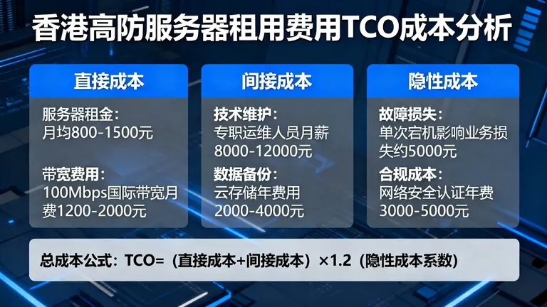 香港高防服务器租用费用TCO成本分析