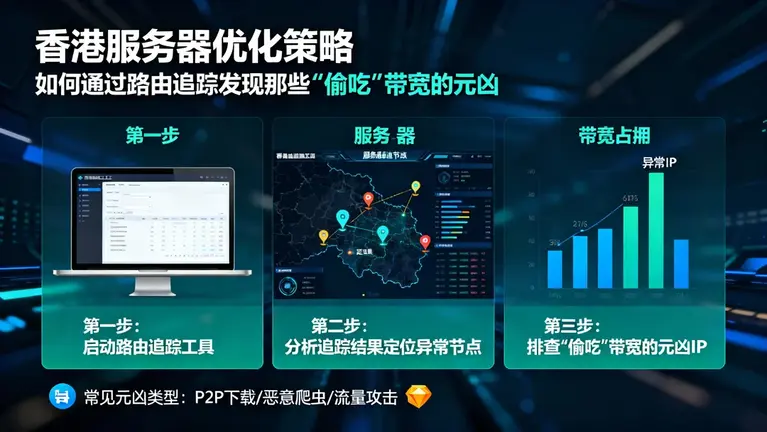 香港服务器优化策略：如何通过路由追踪发现那些“偷吃”带宽的元凶