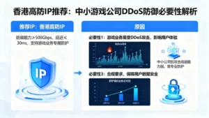 香港高防IP推荐：为什么中小游戏公司必须部署DDoS防御？
