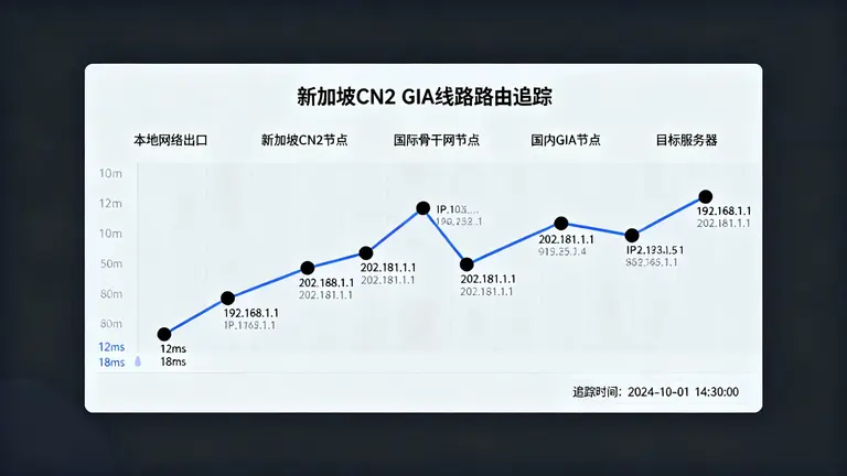 新加坡CN2 GIA线路路由追踪