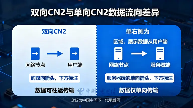 双向CN2与单向CN2的数据流向差异