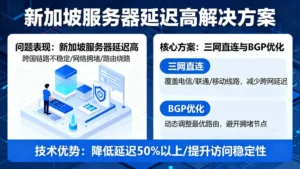 新加坡服务器延迟高怎么办？三网直连与BGP优化立竿见影
