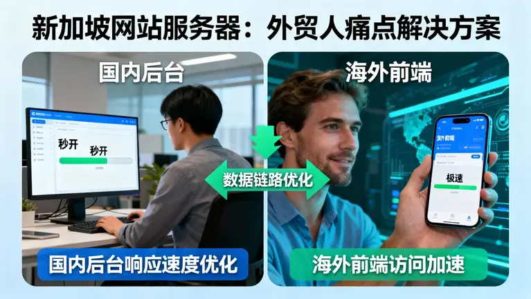 新加坡网站服务器解决了外贸人的痛：国内后台秒开，海外前端极速