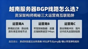 越南服务器BGP线路怎么选？资深架构师揭秘三大运营商互联陷阱