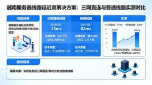 越南服务器线路延迟高怎么办？三网直连与普通线路的实测对比