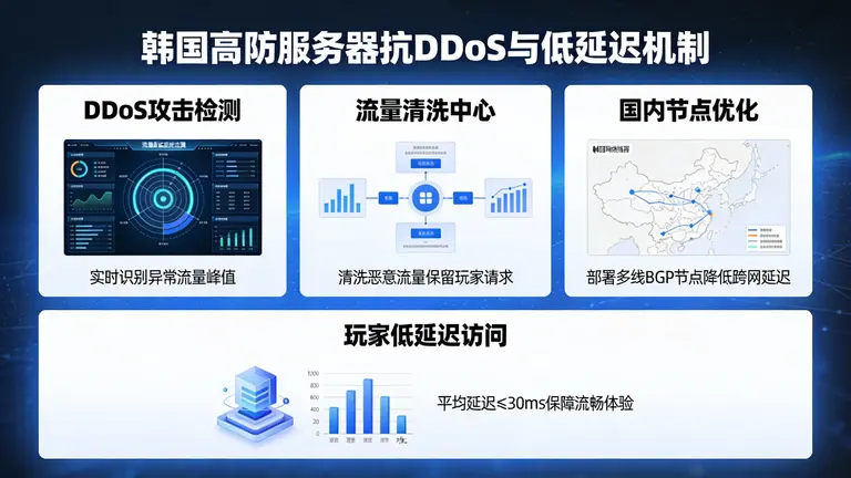 面对频繁的DDoS攻击，韩国高防服务器如何确保国内玩家低延迟访问