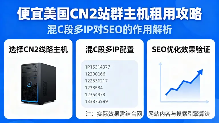 便宜美国cn2站群主机租用攻略：混C段多IP对SEO真的有用吗？