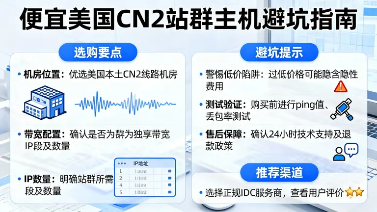 便宜美国cn2站群主机怎么才不踩坑？
