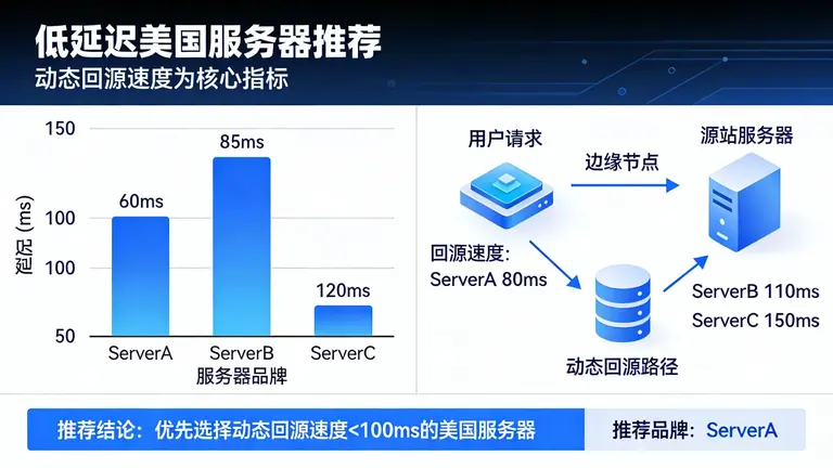 低延迟美国服务器推荐必须关注“动态回源”速度