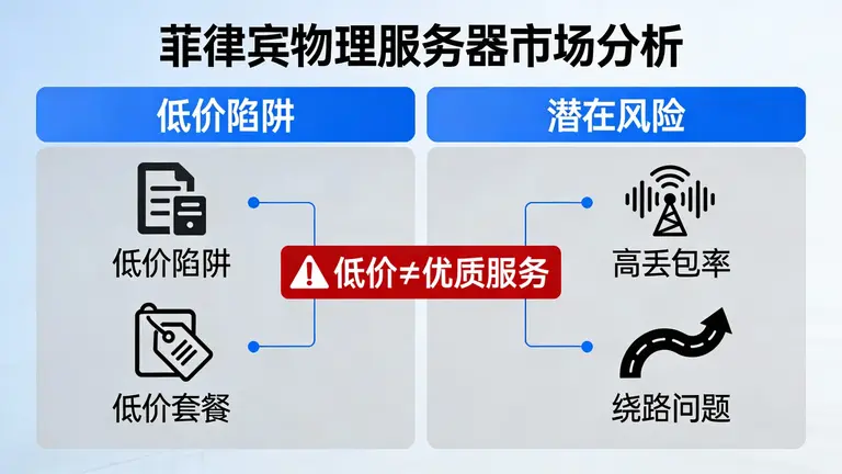 菲律宾物理服务器市场水很深，低价往往意味着高丢包和绕路