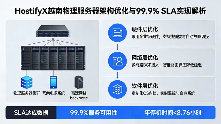 全面解析HostifyX越南物理服务器如何通过架构优化，将99.9%的SLA变成现实