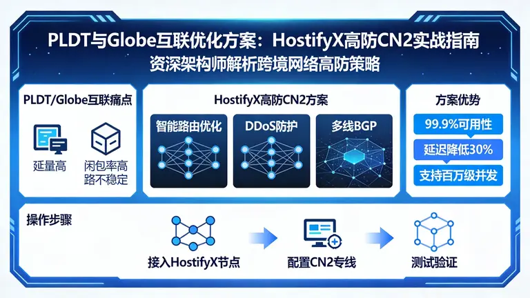 面对PLDT和Globe的糟糕互联，资深架构师教你利用HostifyX的高防CN2方案
