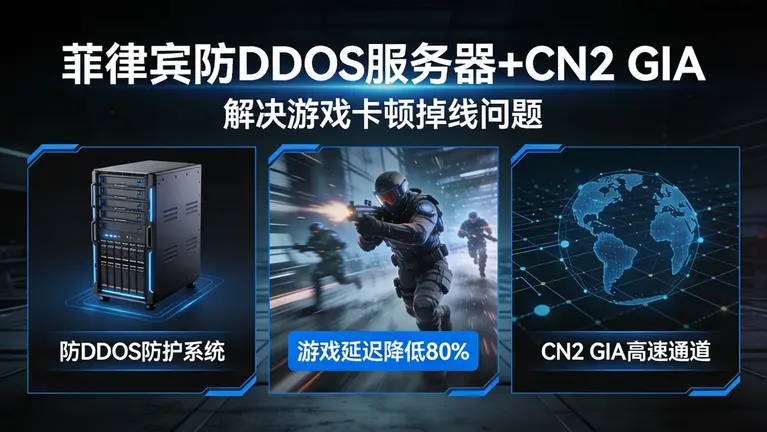 菲律宾防DDOS服务器+CN2 GIA：解决游戏卡顿掉线问题