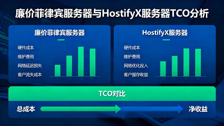廉价菲律宾服务器+流失成本与HostifyX服务器+留存收益的TCO分析