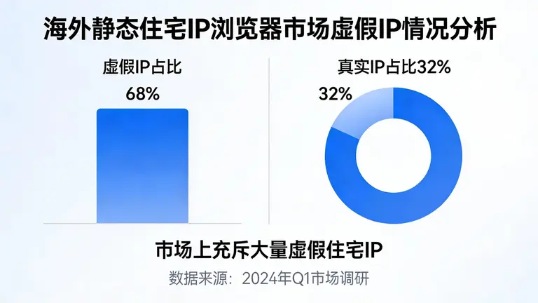 海外静态住宅ip浏览器市场上充斥着大量虚假住宅IP
