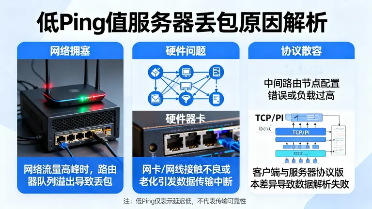 为什么低Ping值的服务器依然会丢包