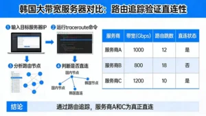 韩国大带宽服务器哪家强？从路由追踪看谁才是真正的直连