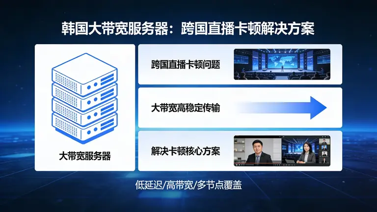 韩国大带宽服务器是解决跨国直播卡顿的核心