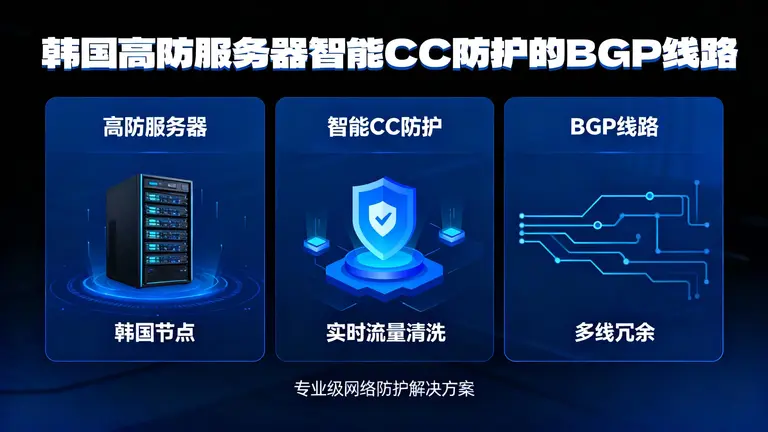 韩国高防服务器智能CC防护的BGP线路