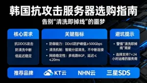 韩国抗攻击服务器怎么选？告别“清洗即掉线”的噩梦